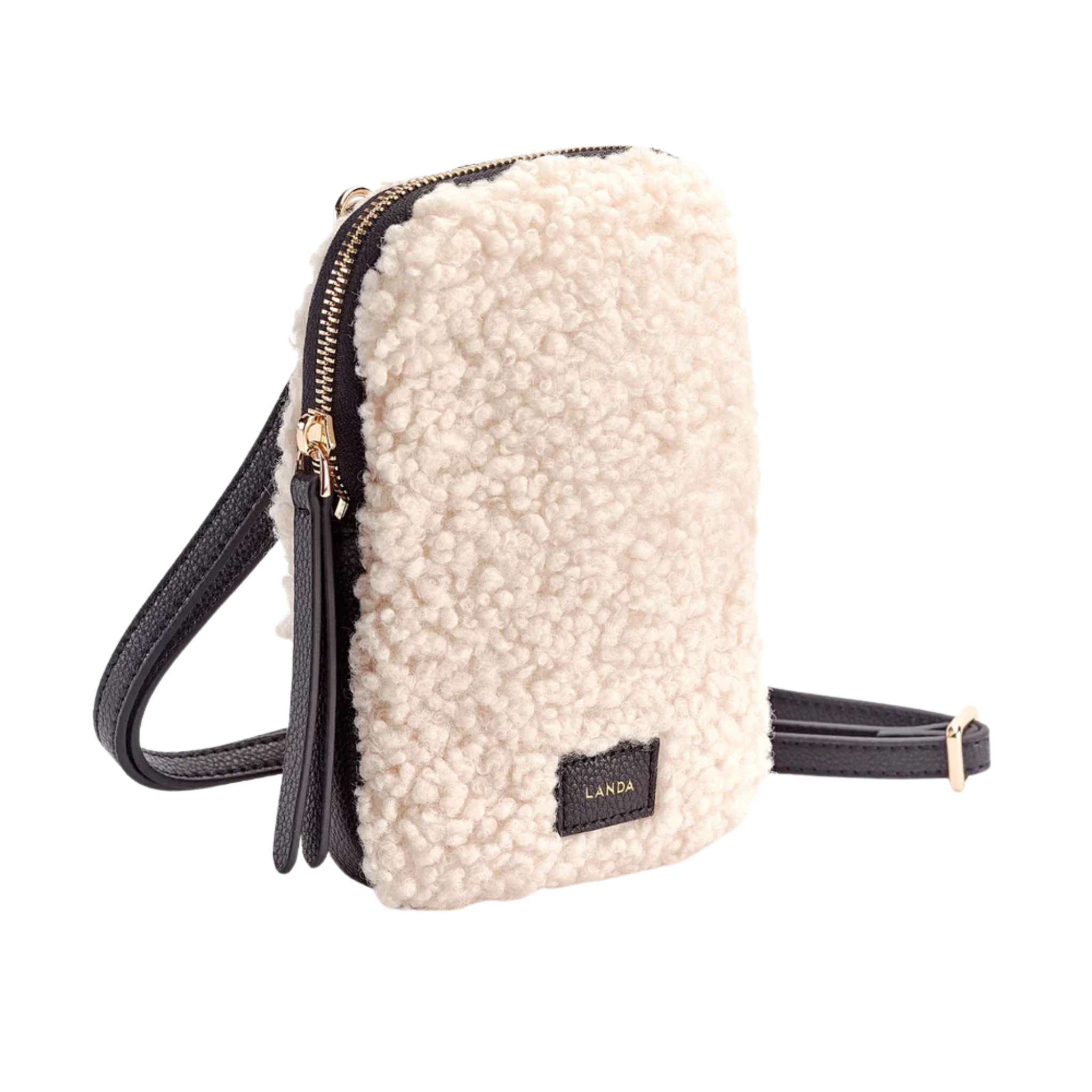 Cassia Phone Bag in Shearling-LANDA-Ten Easy Street