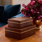 Classic Croc Leather Small Box in Chestnut-Ten Easy Street