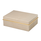 Classic Croc Leather Small Box in Fawn-Ten Easy Street