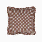 Constance Chocolate Ruffled Throw Pillow-Ten Easy Street
