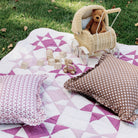 Constance Chocolate Ruffled Throw Pillow-Ten Easy Street