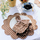 Constance Chocolate Wavy Quilted Placemat-Ten Easy Street