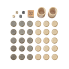 Croc Leather Backgammon Set in Fawn-Ten Easy Street