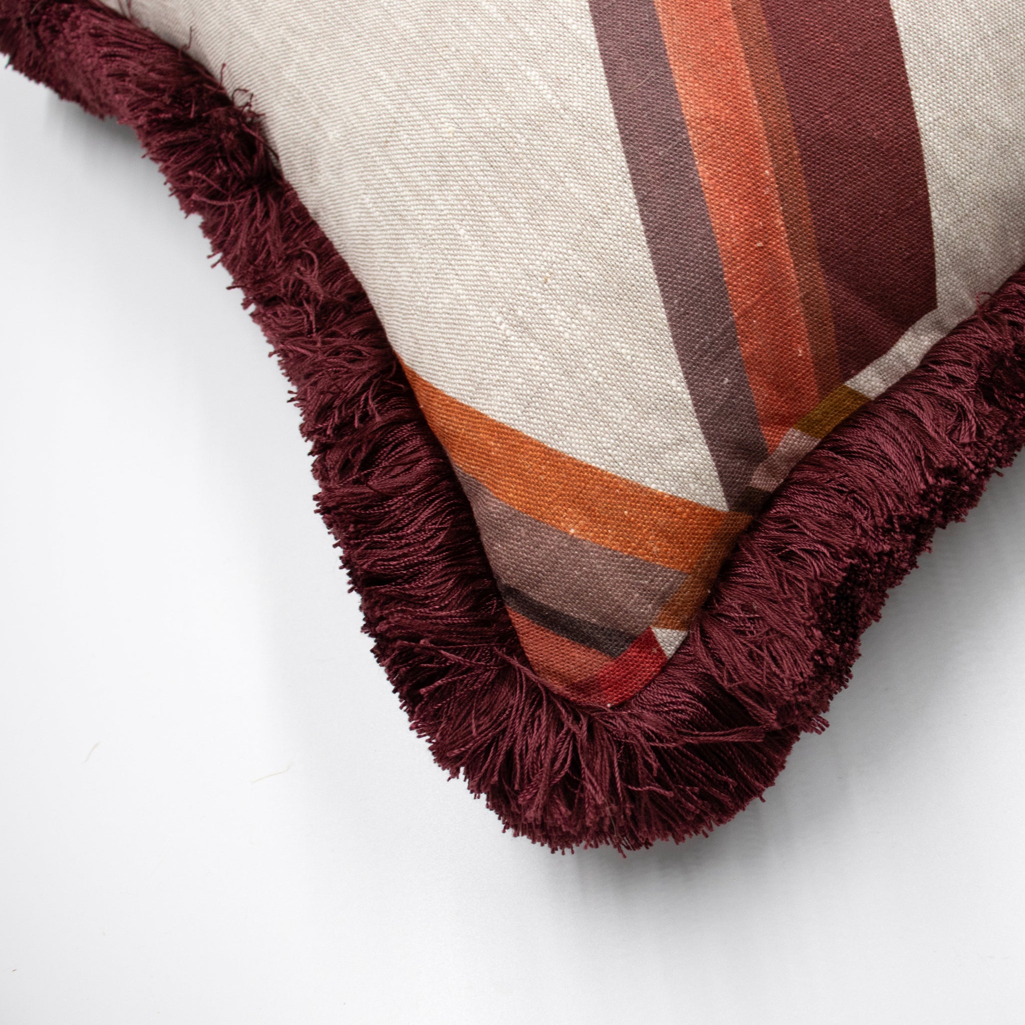 Diana Stripe Pillow in Claret - Ten Easy Street