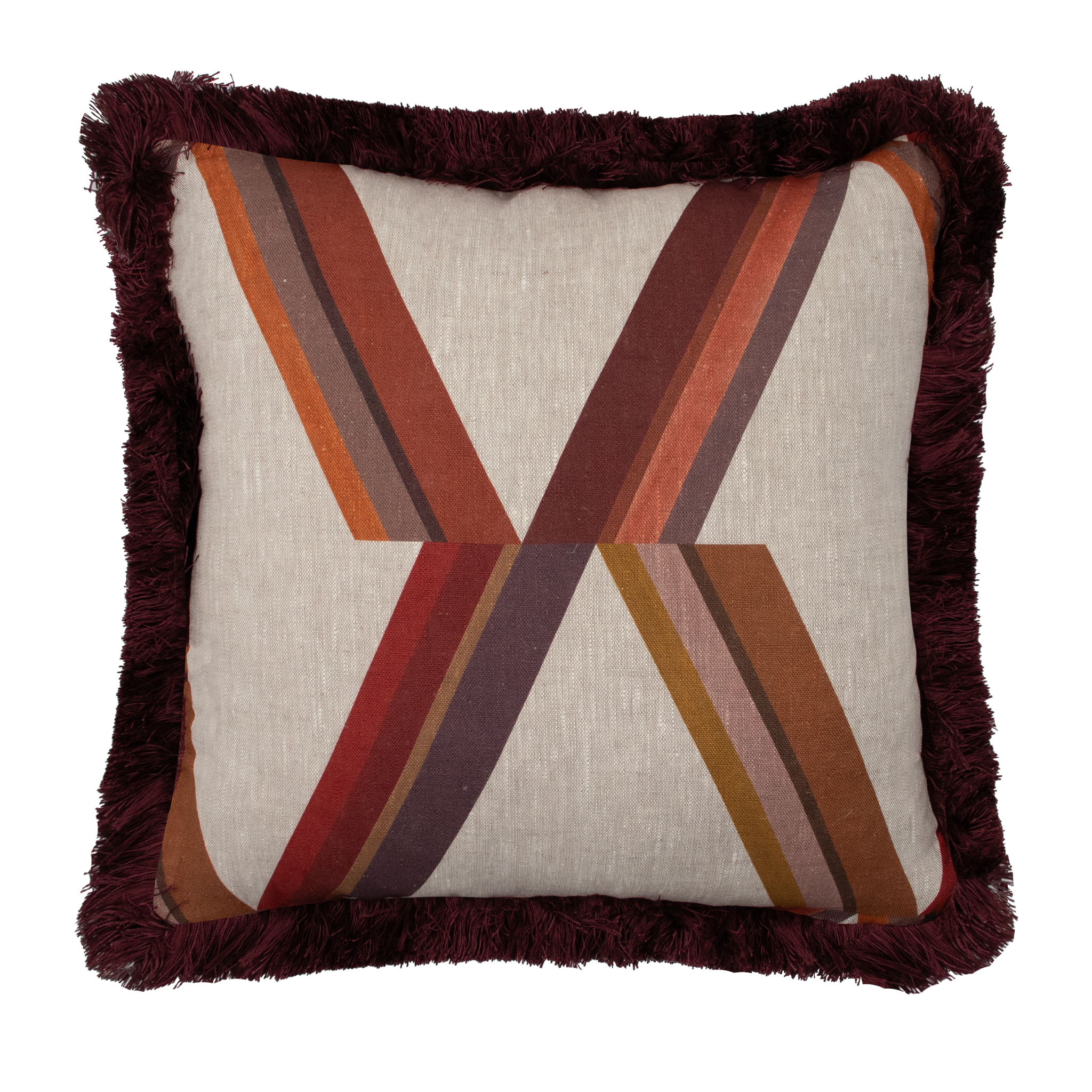 Diana Stripe Pillow in Claret - Ten Easy Street