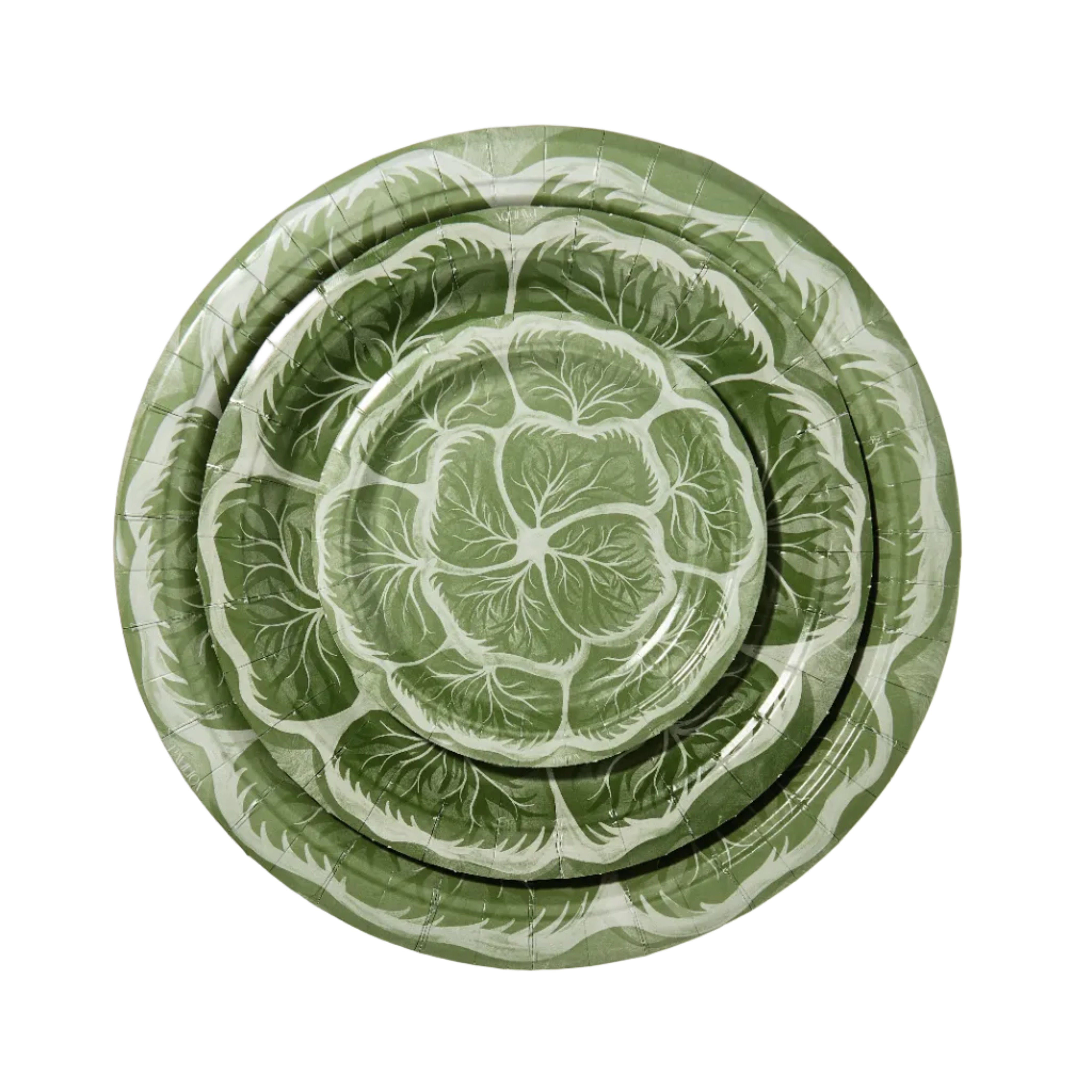 Dinner Bunny Green Melissa's Garden Cabbage Plates - 8 pack-Ten Easy Street