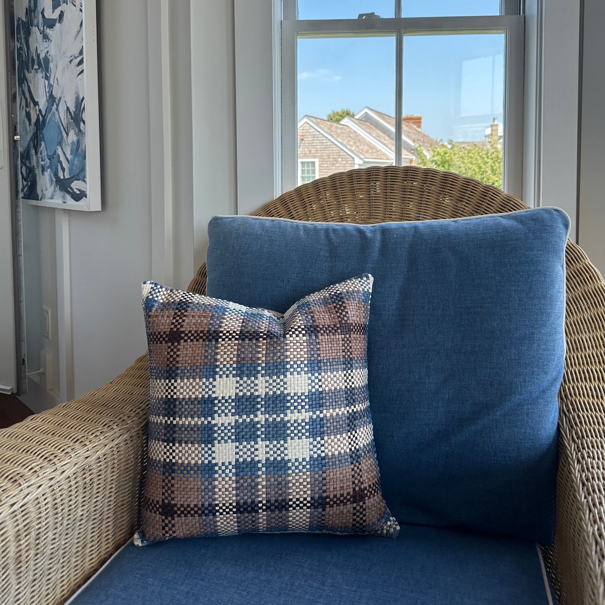 British Invasion in Denim and Clay Pillow – Ten Easy Street