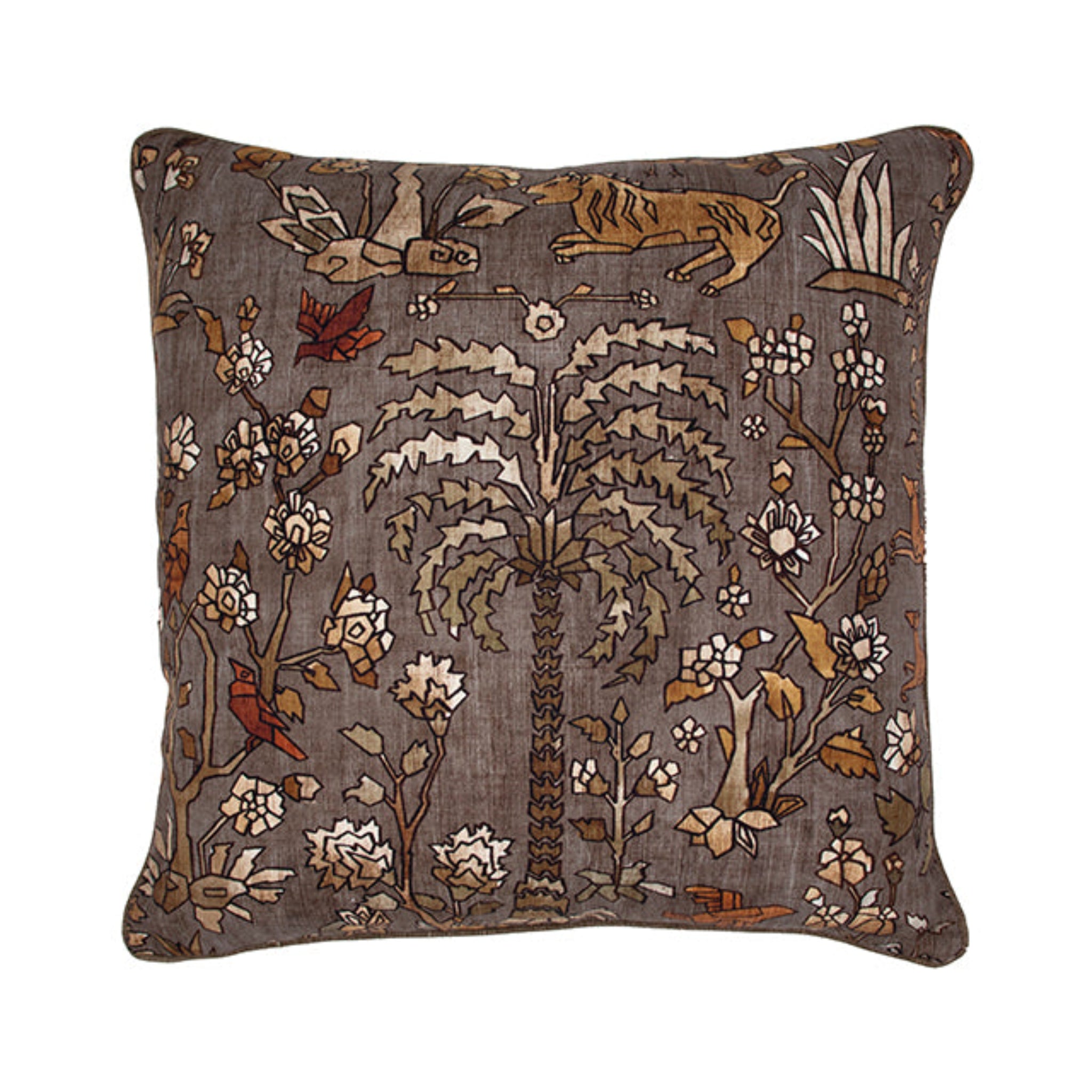 Mighty Jungle Cotton Pillow in Autumn - Ten Easy Street