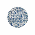Mini Hors D'oeuvre Navy and White Martha Toile Paper Plate - 8 pack-Ten Easy Street