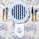 Navy Anchor Away Stripes Dessert Paper Plates - 8 Pack-Ten Easy Street
