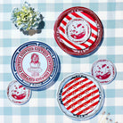 Navy Anchor Away Stripes Dessert Paper Plates - 8 Pack-Ten Easy Street