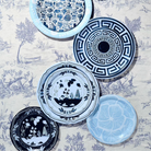 Navy and Sky Beachside Pavilion Dinner Plate - 8 pack-Ten Easy Street