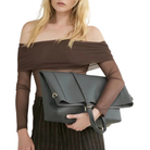 Panama Oversized Shopper in Grey-LANDA-Ten Easy Street