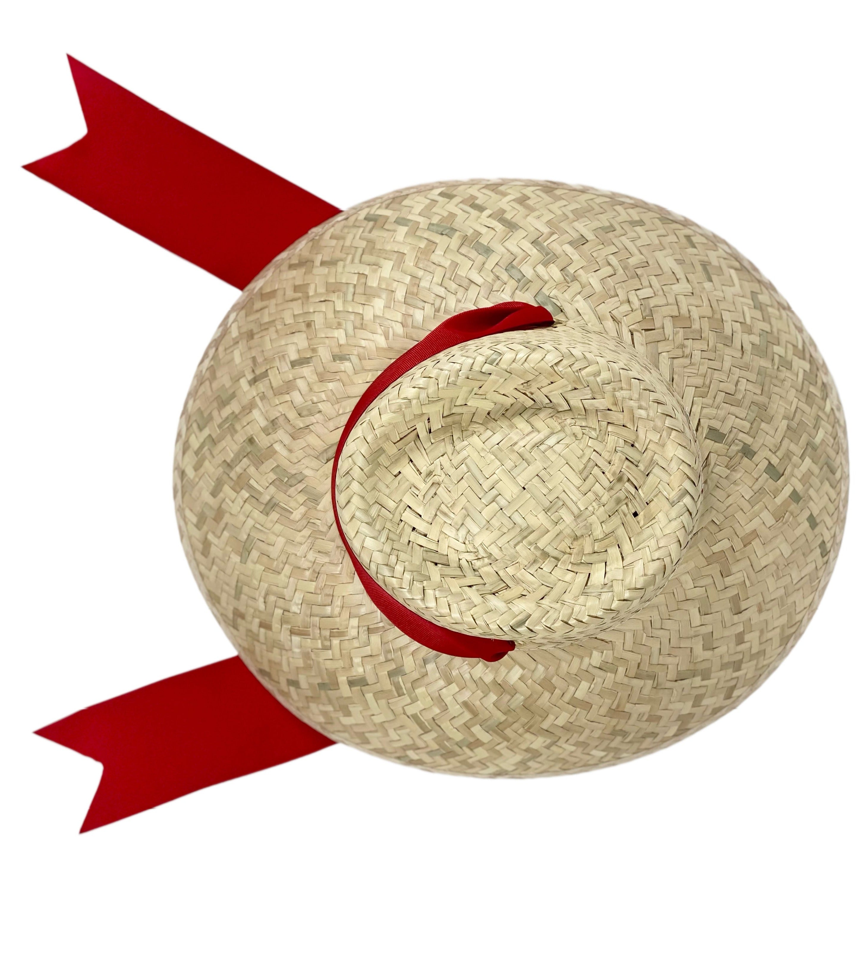 Amaryllis Sun Hat - Red Wide & Short Grosgrain Ribbon - Ten Easy Street