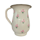 Pink Floral Enamelware Pitcher-Ten Easy Street