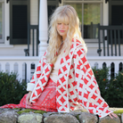 Rare Red Cathedral Window Classic Swoop Coat-Ten Easy Street