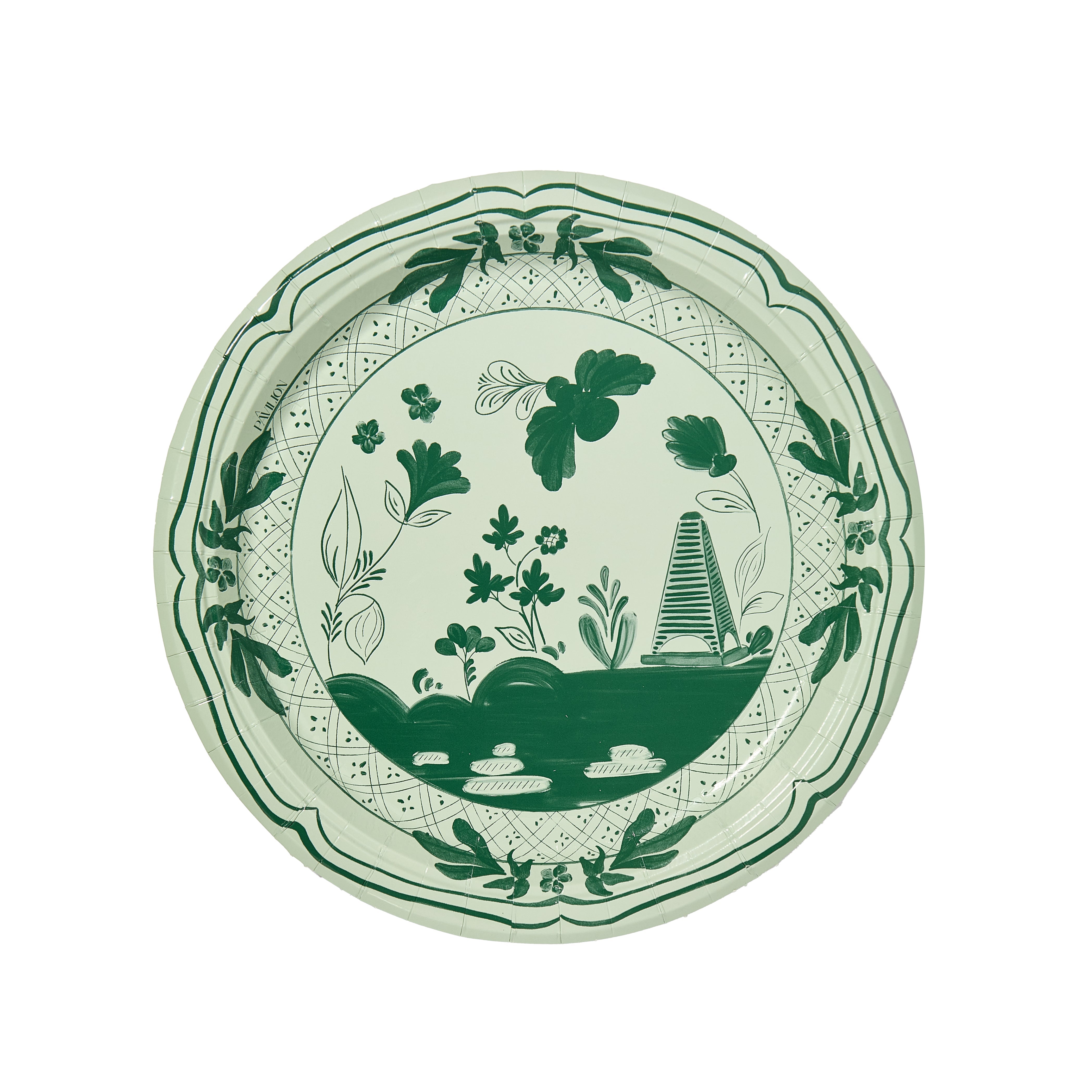 Sage and Forest Beachside Pavilion Dinner Paper Plate - 8 pack-Ten Easy Street