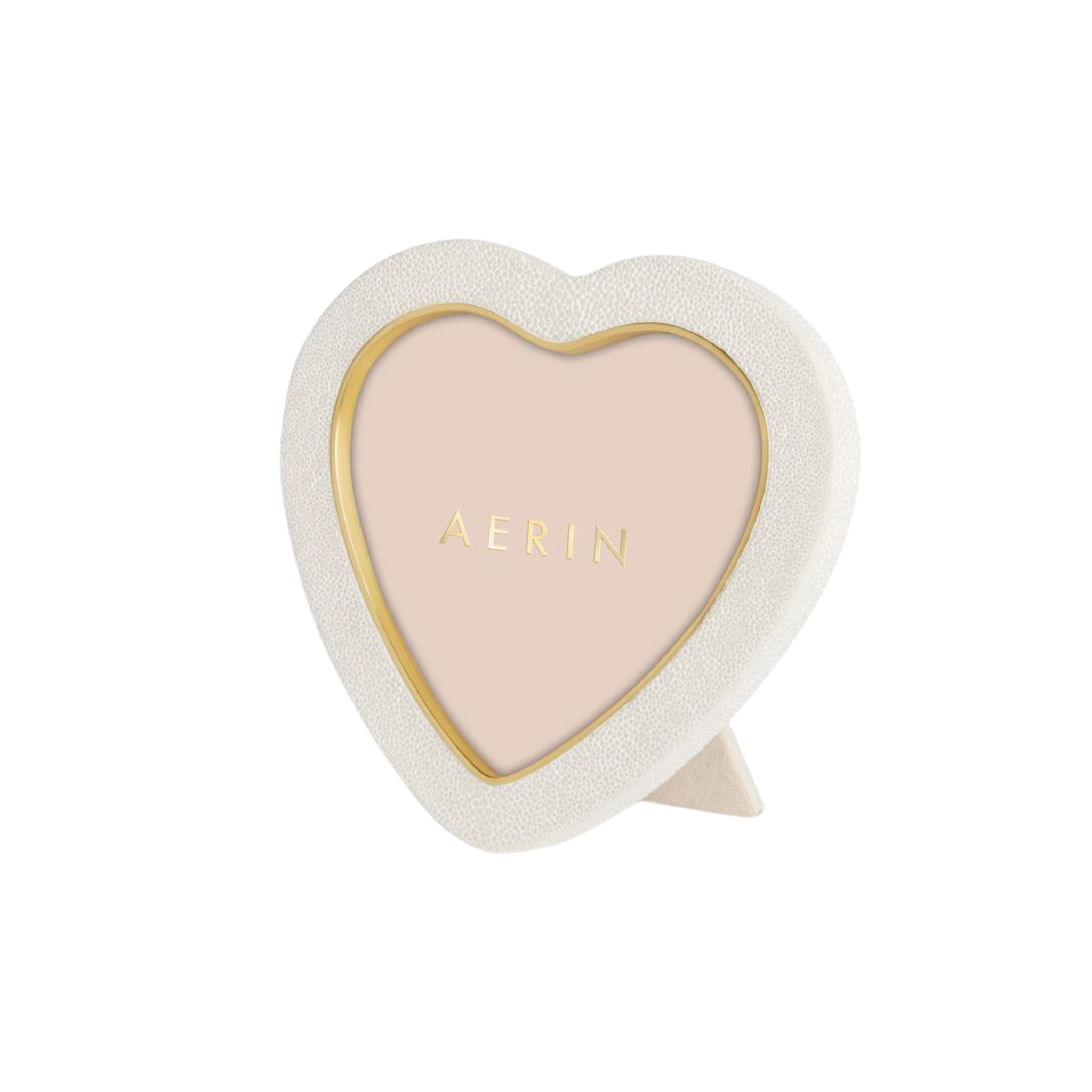 Shagreen Heart Frame in Cream-Ten Easy Street