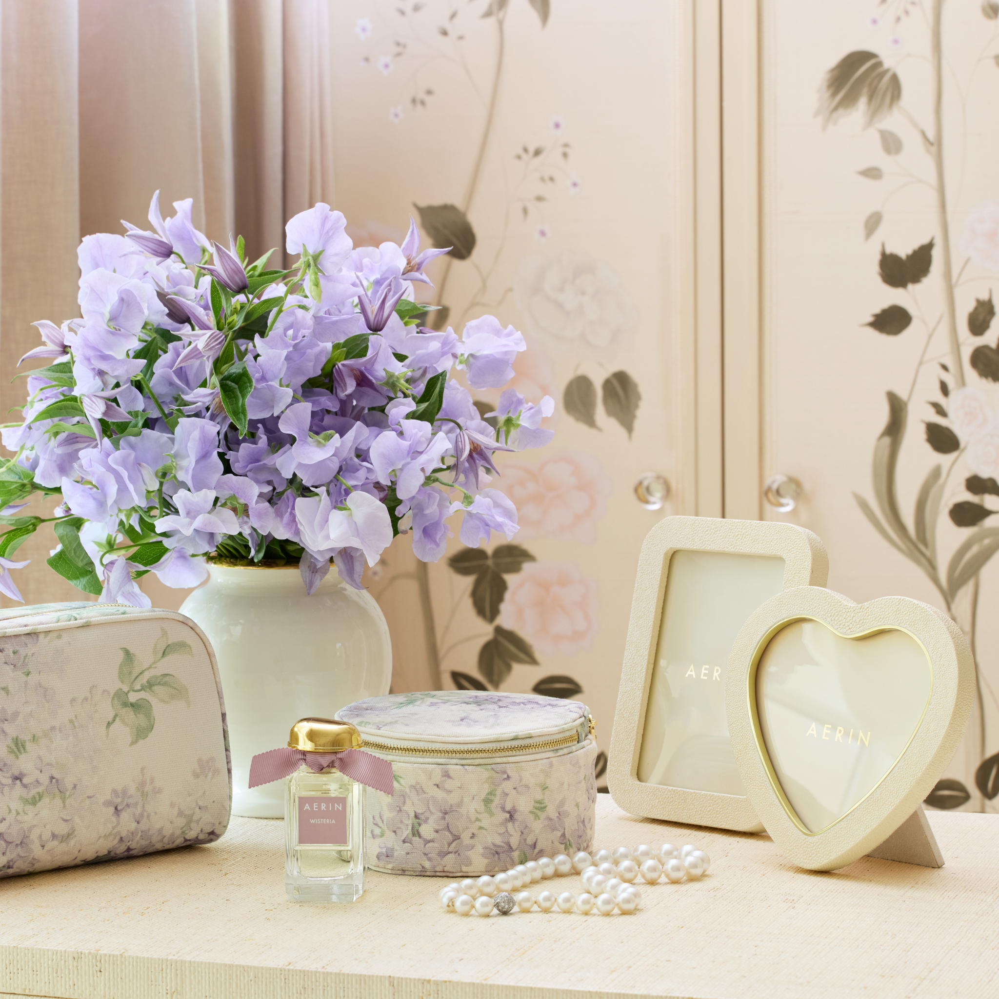 Shagreen Heart Frame in Cream-Ten Easy Street