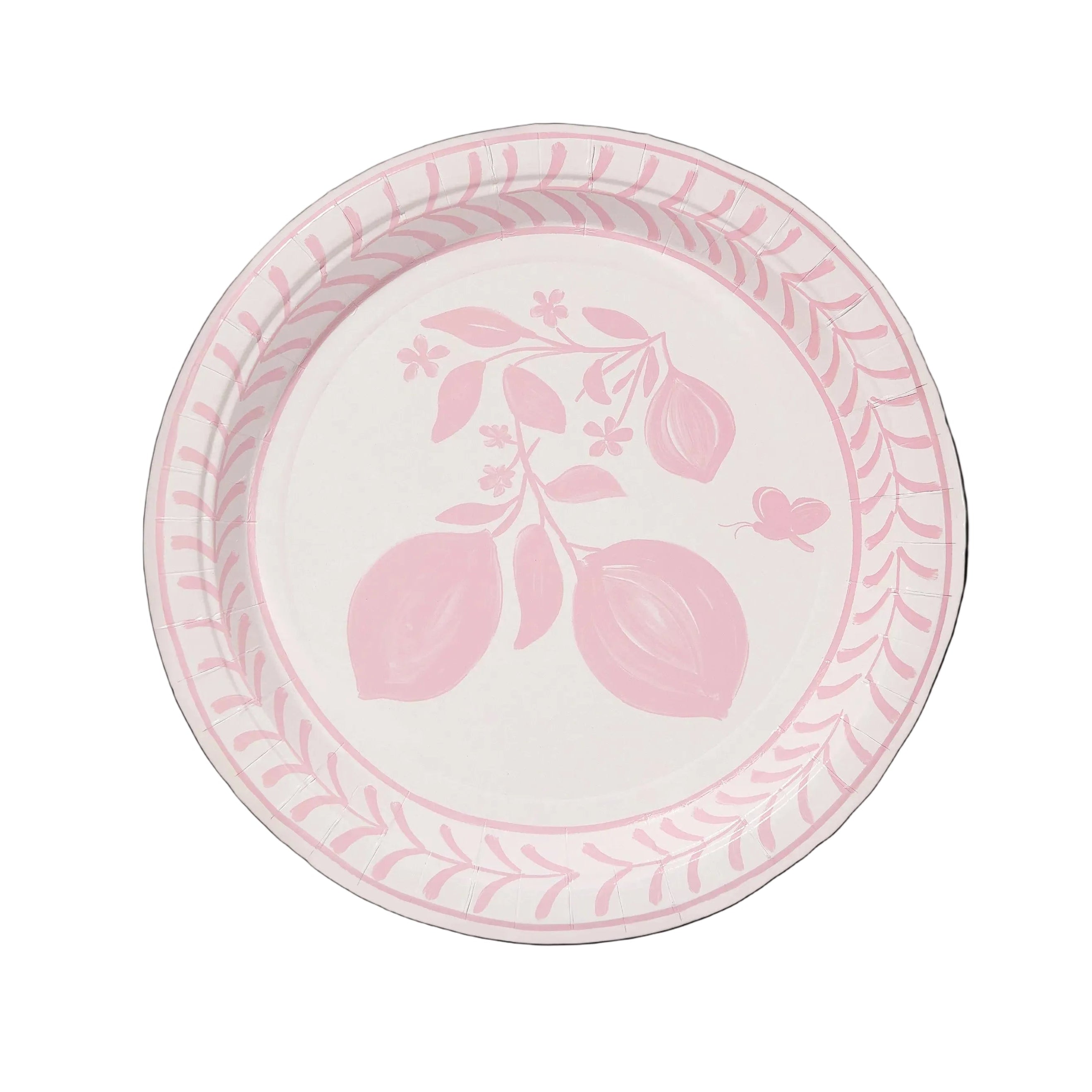 Sweet Pink Josephine Margarita Dessert Paper Plate - 8 pack-Ten Easy Street