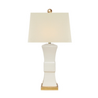 Porcelain Dove White Square Vase Lamp - Ten Easy Street