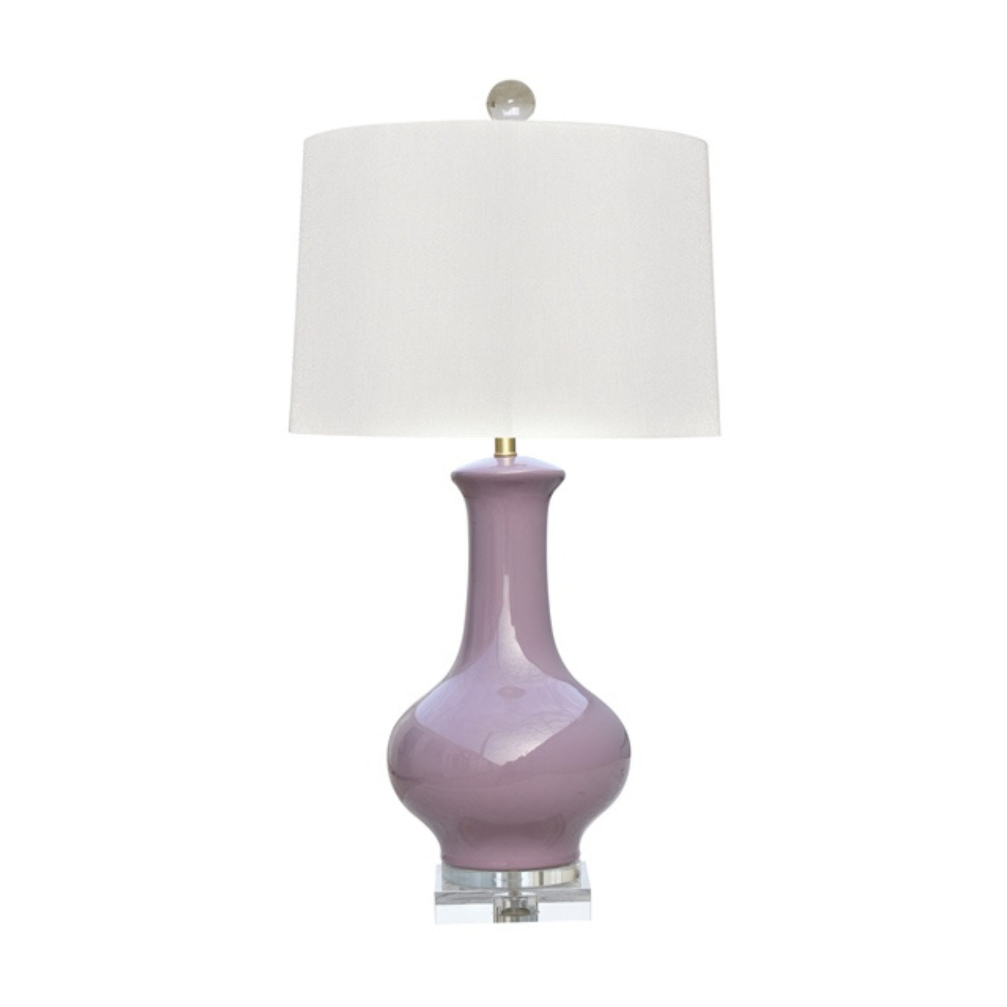 Porcelain Lavender Vase Lamp - ten Easy Street