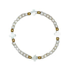 Gold Bead And Pearl Cross Bracelet - Ten Easy Street