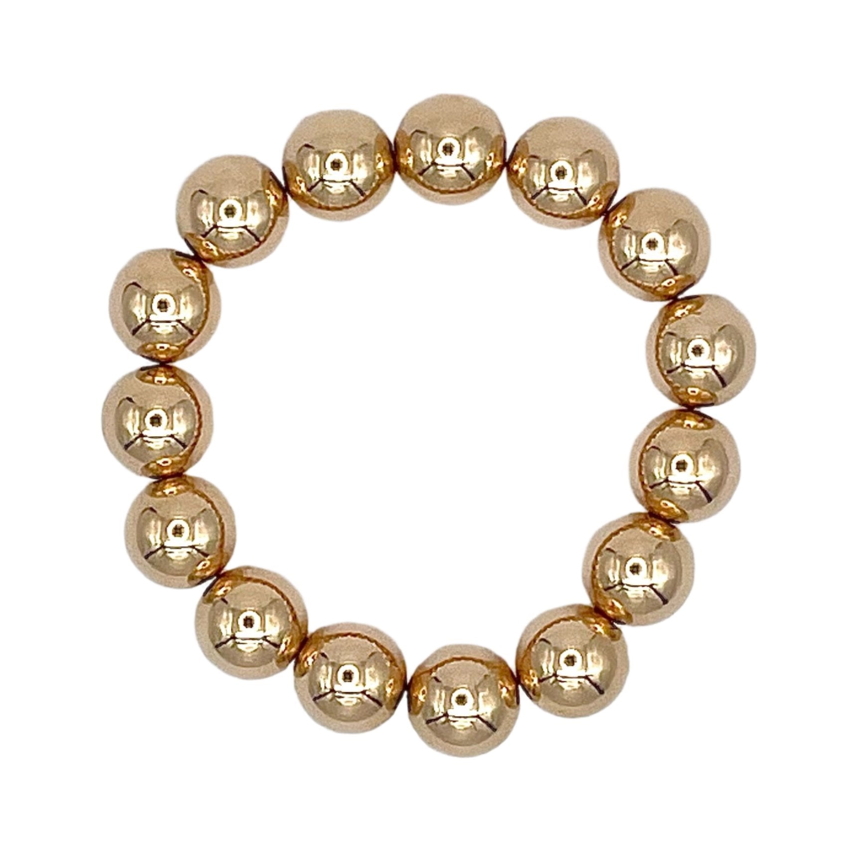 Gold Filled Round Beaded Bracelet - Ten Easy Street