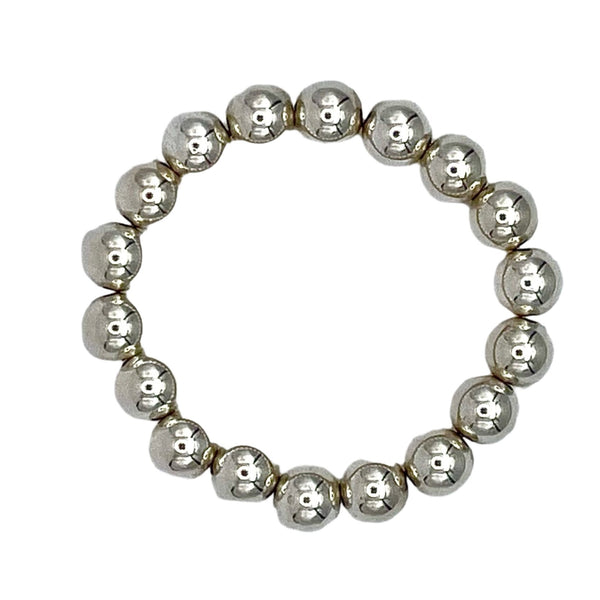 Extra Large Sterling Silver Beaded Bracelet – Ten Easy Street