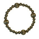 Gold Filled And Fluted Bead Bracelet - Ten Easy Street